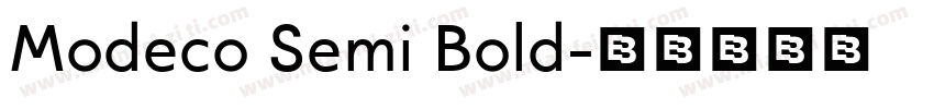 Modeco Semi Bold字体转换